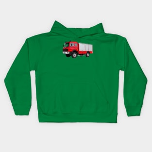 Merry Christmas Fire Truck Kids Hoodie